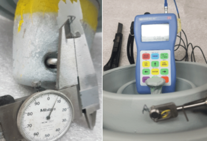 Показания толщины.