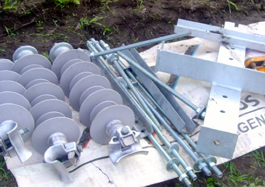 Аварийный ремонт сломанных бетонных опор на сетях среднего напряжения