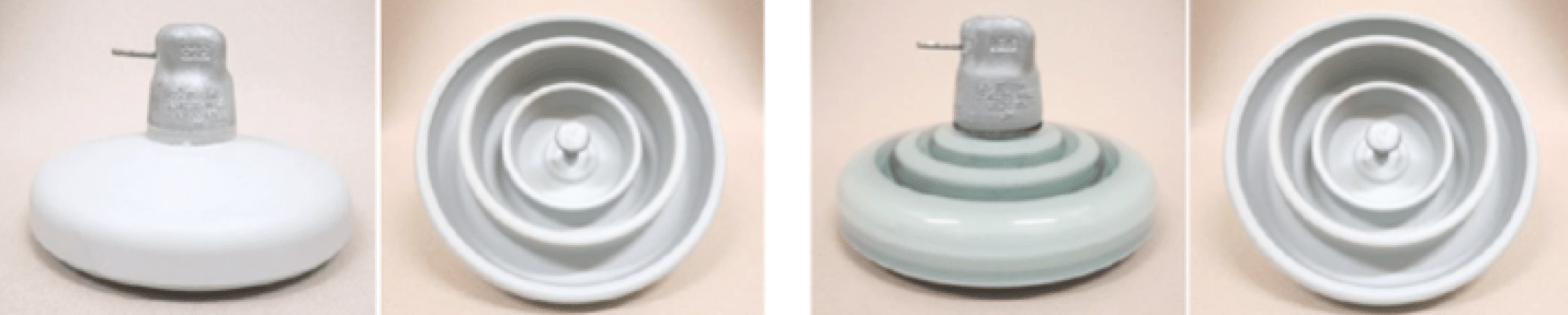 Стеклянные изоляторы с полным и нижним покрытием.